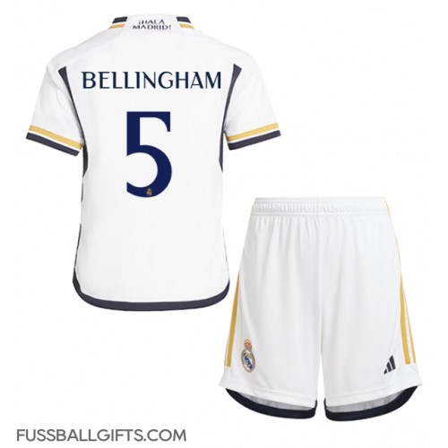 Real Madrid Jude Bellingham #5 Fußballbekleidung Heimtrikot Kinder 2023-24 Kurzarm (+ kurze hosen)